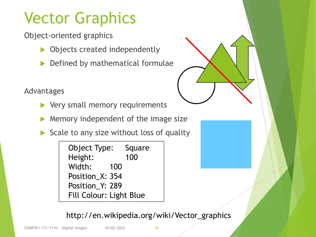 vector graphics object oriented graphics