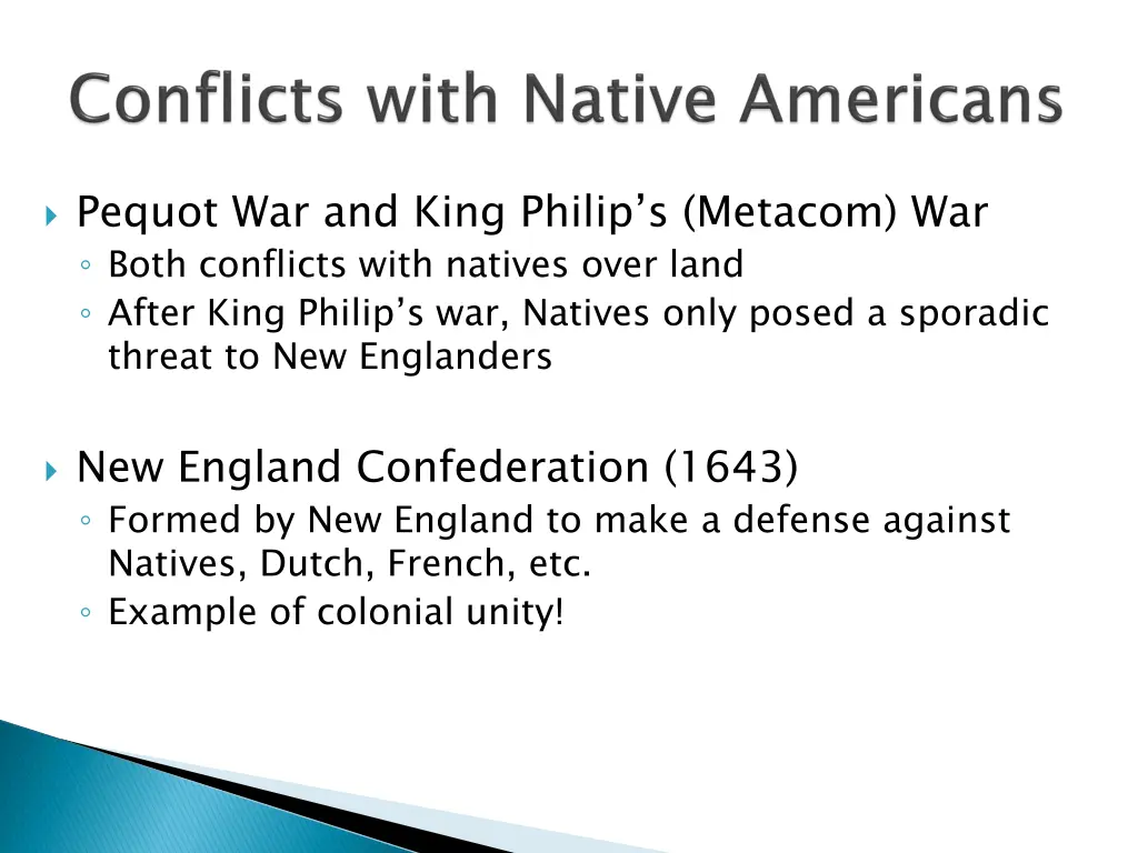pequot war and king philip s metacom war both