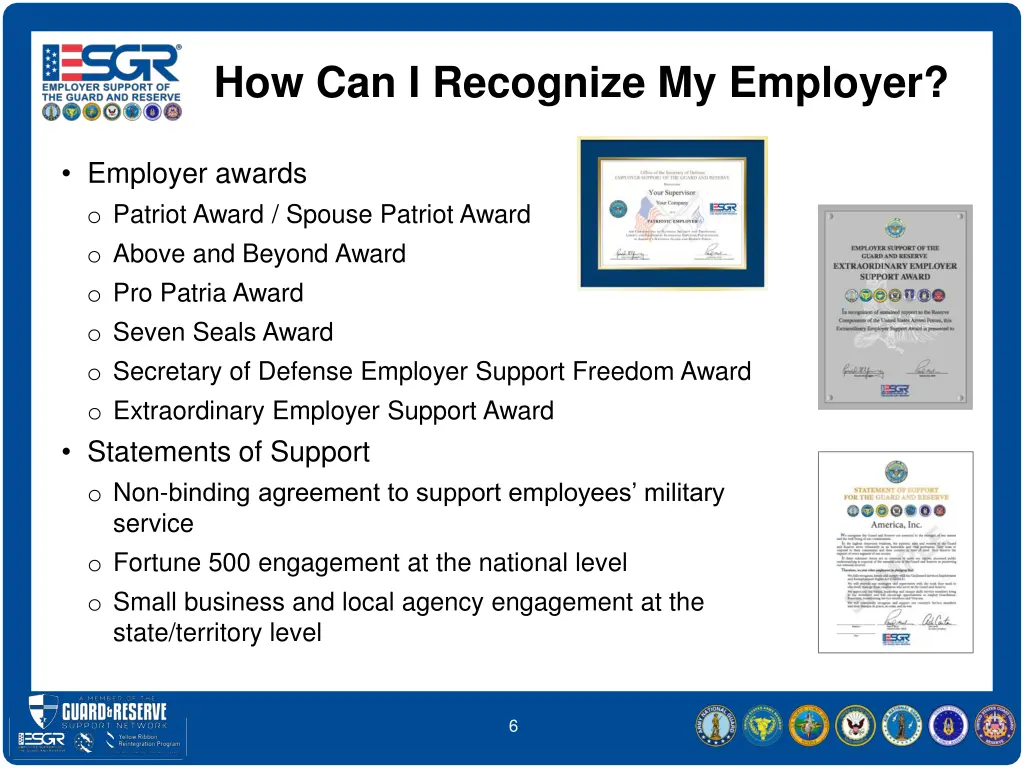 how can i recognize my employer