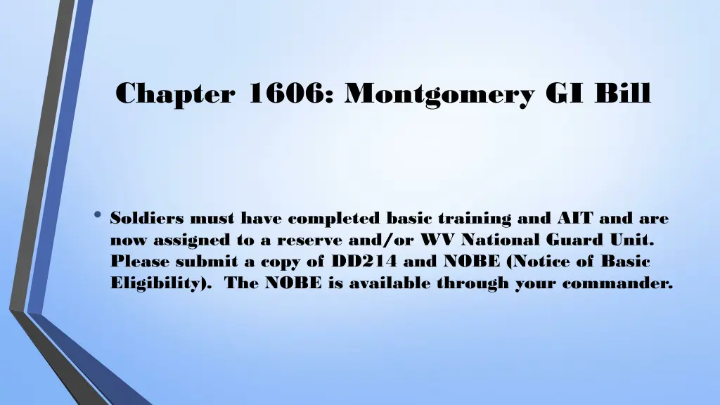 chapter 1606 montgomery gi bill