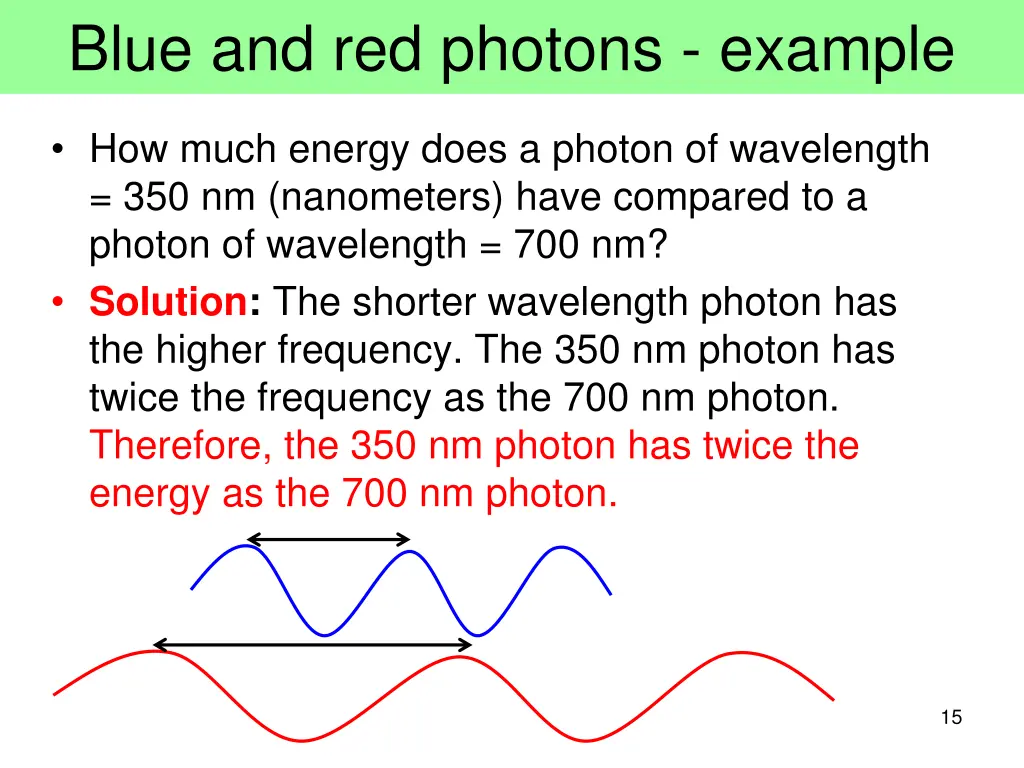 blue and red photons example