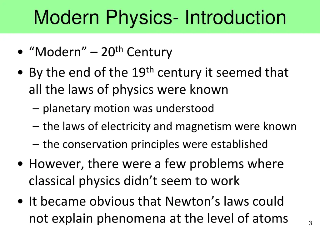 modern physics introduction