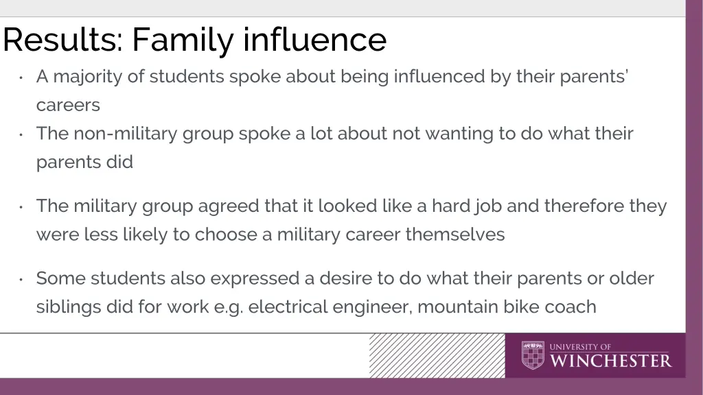 results family influence