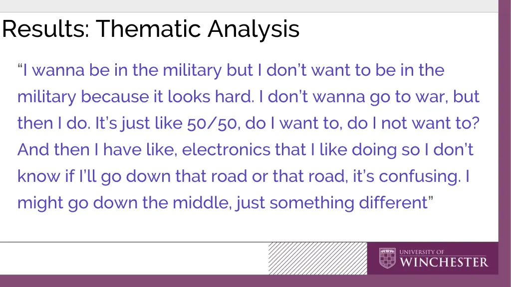 results thematic analysis
