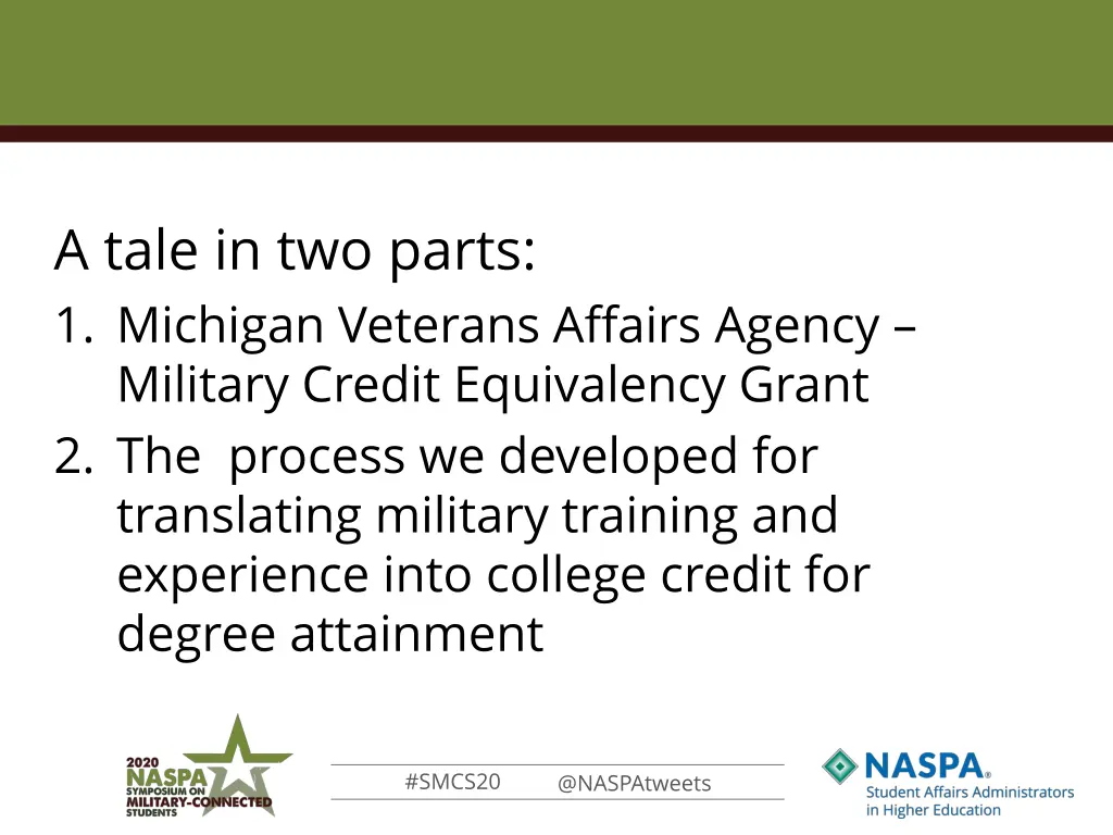 a tale in two parts 1 michigan veterans affairs