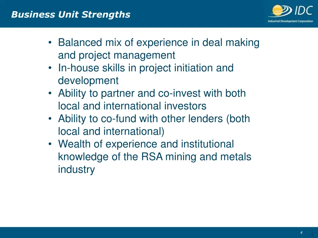 business unit strengths
