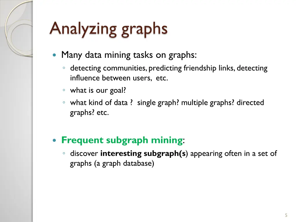 analyzing graphs