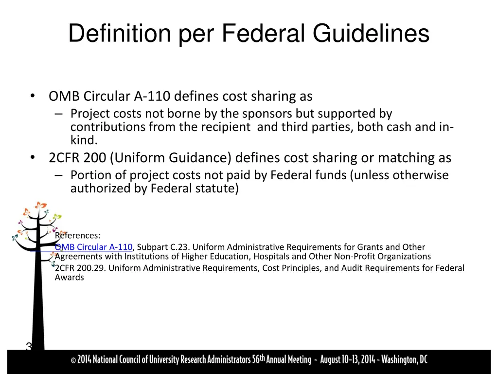 definition per federal guidelines