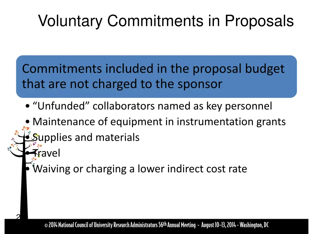 voluntary commitments in proposals