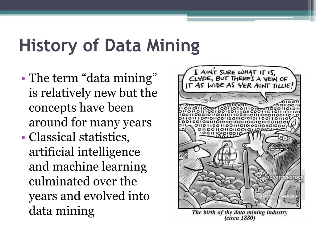 history of data mining