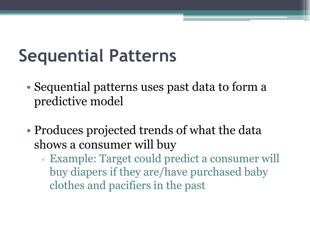 sequential patterns