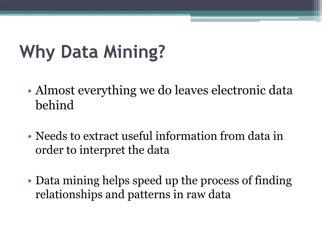 why data mining