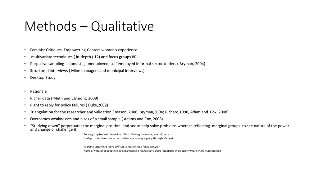 methods qualitative