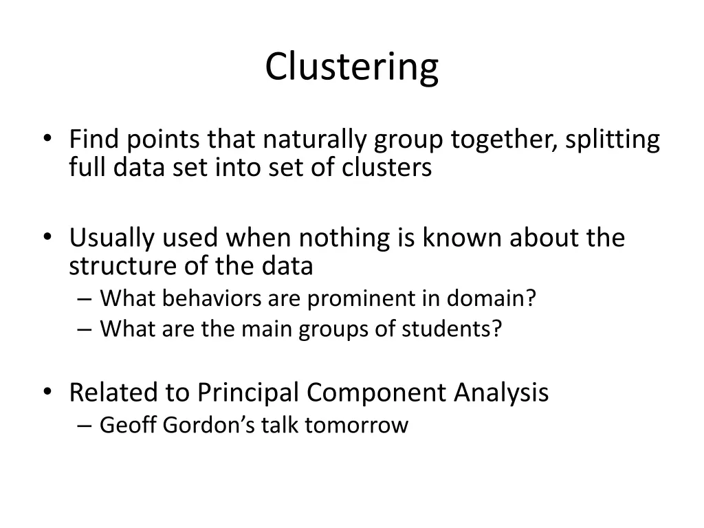 clustering