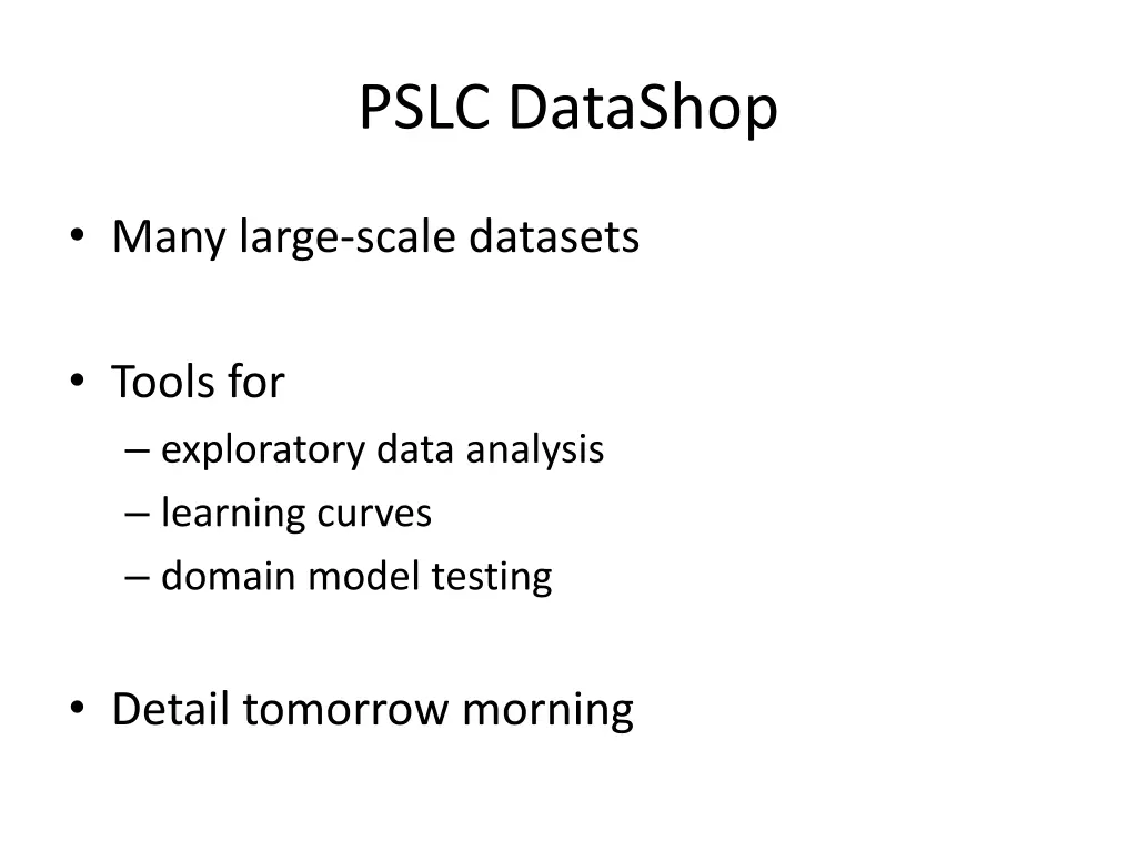 pslc datashop