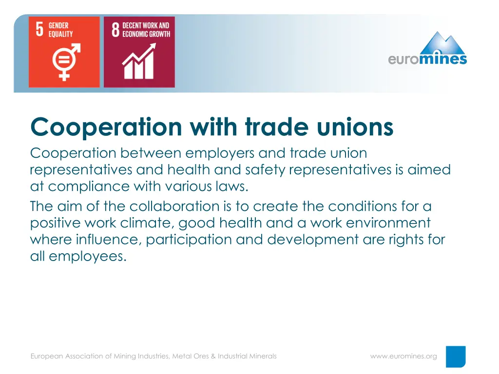 cooperation with trade unions cooperation between