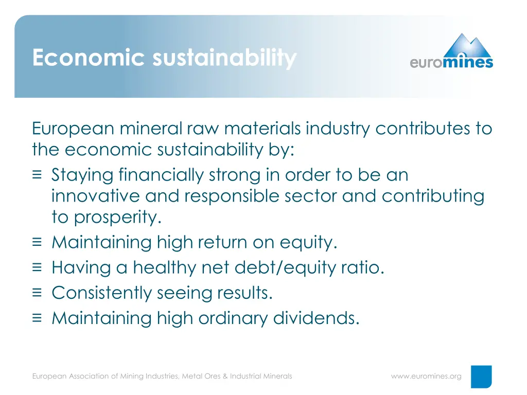 economic sustainability