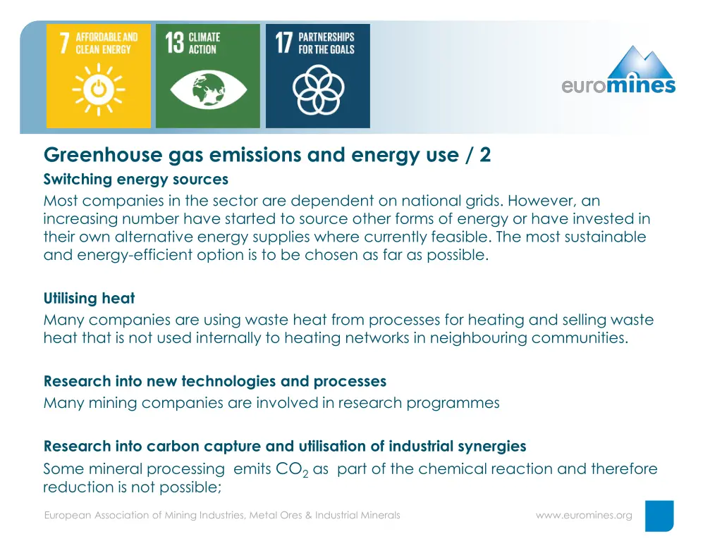 greenhouse gas emissions and energy
