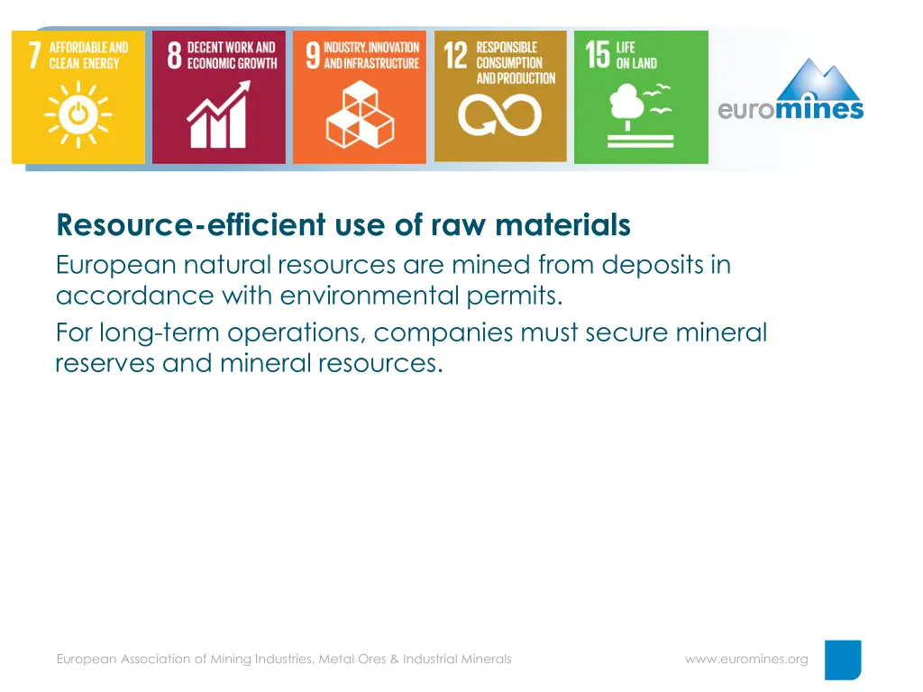 resource efficient use of raw materials european