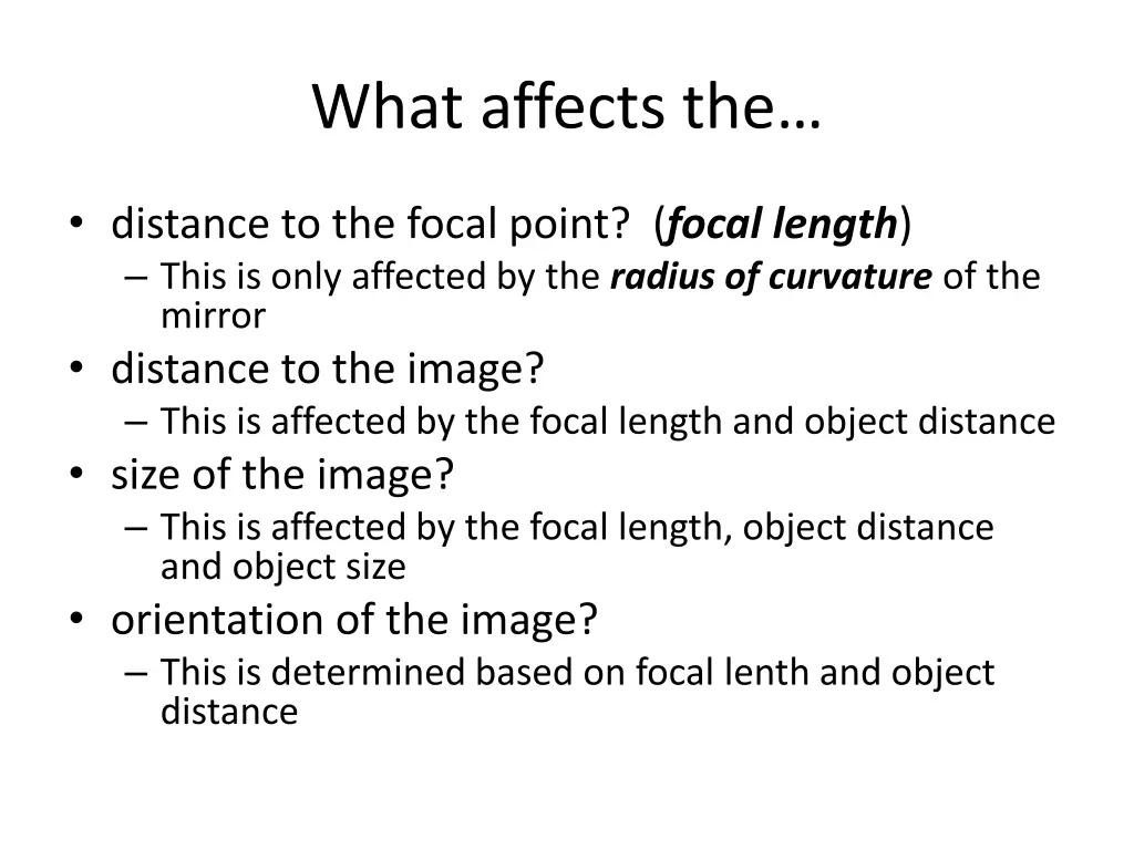 what affects the 1