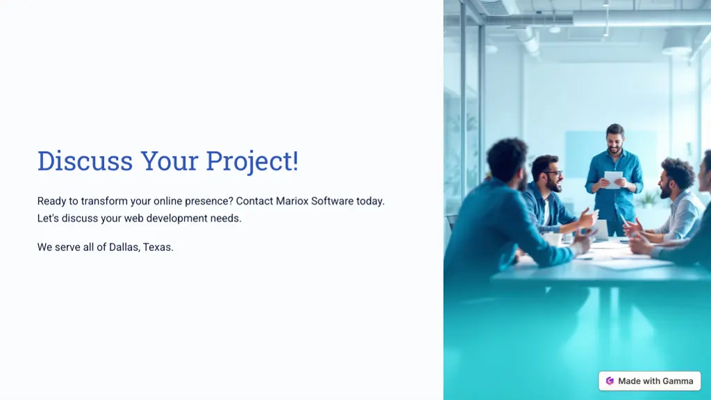 discuss your project