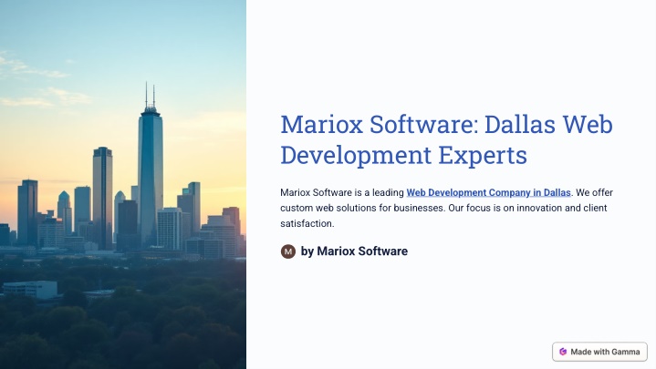 mariox software dallas web development experts