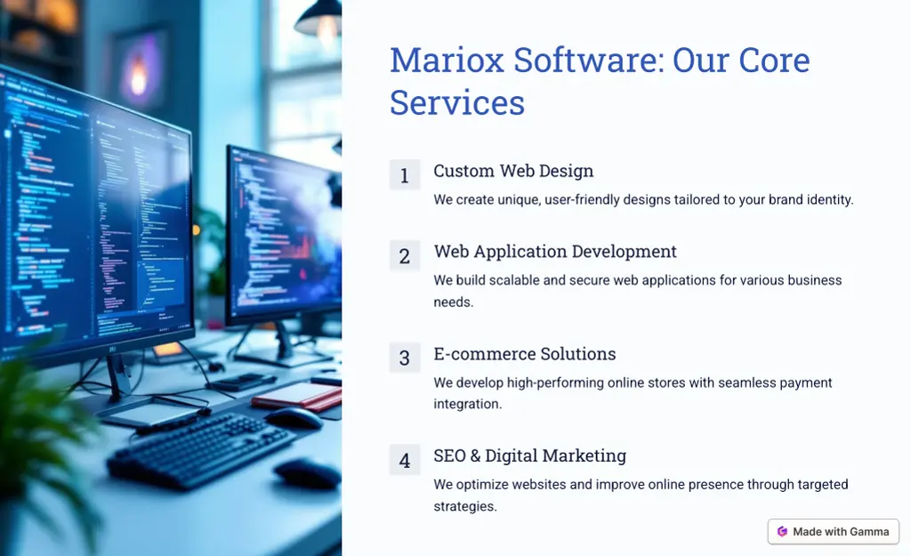 mariox software our core services