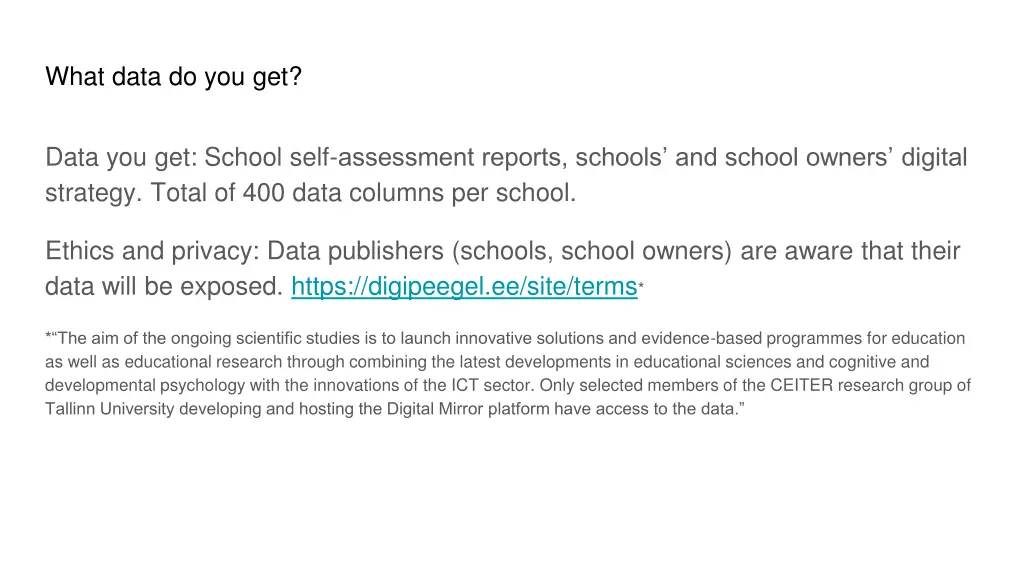 what data do you get