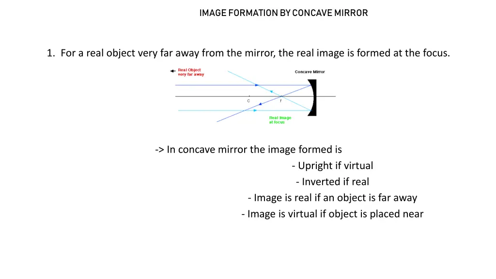 image formation by concave mirror