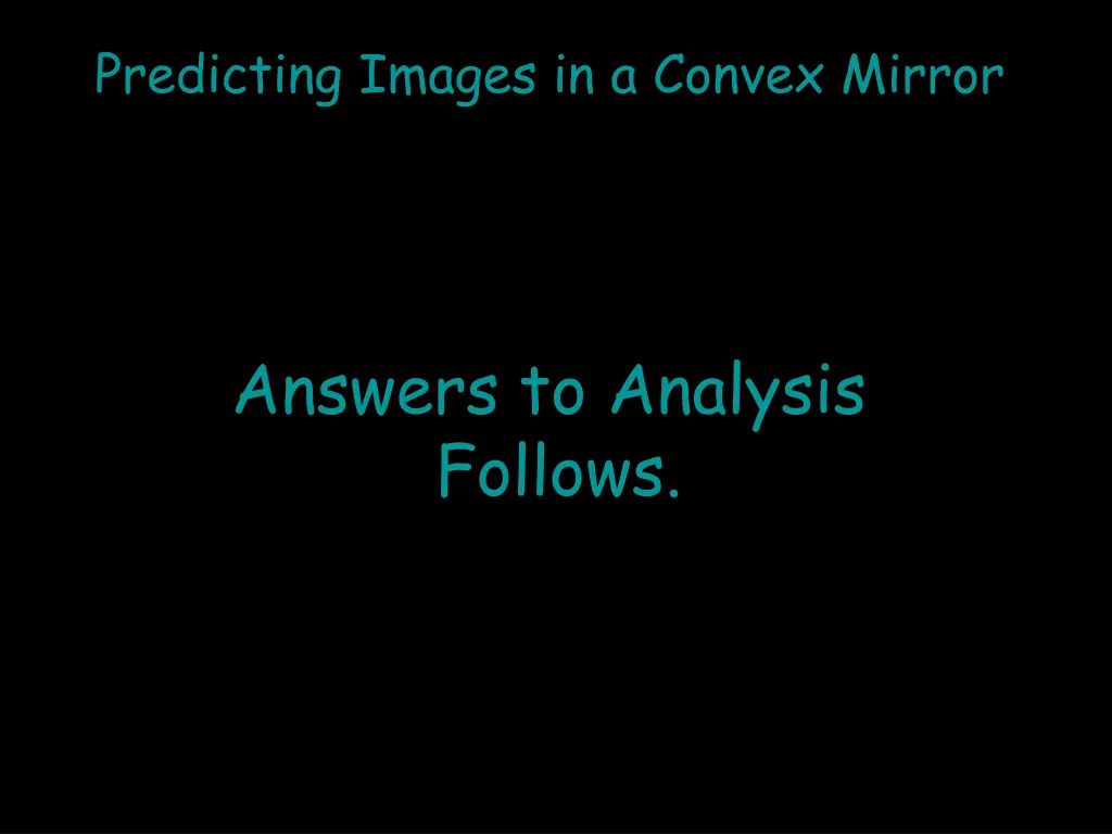 predicting images in a convex mirror 1
