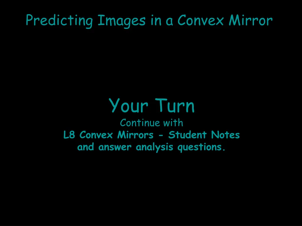 predicting images in a convex mirror