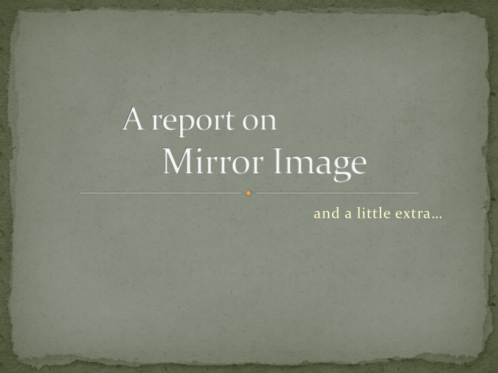 a report on mirror image
