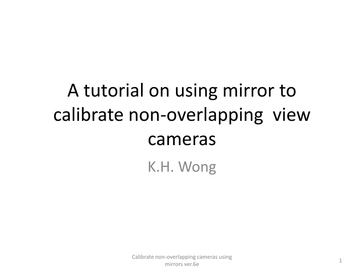 a tutorial on using mirror to calibrate