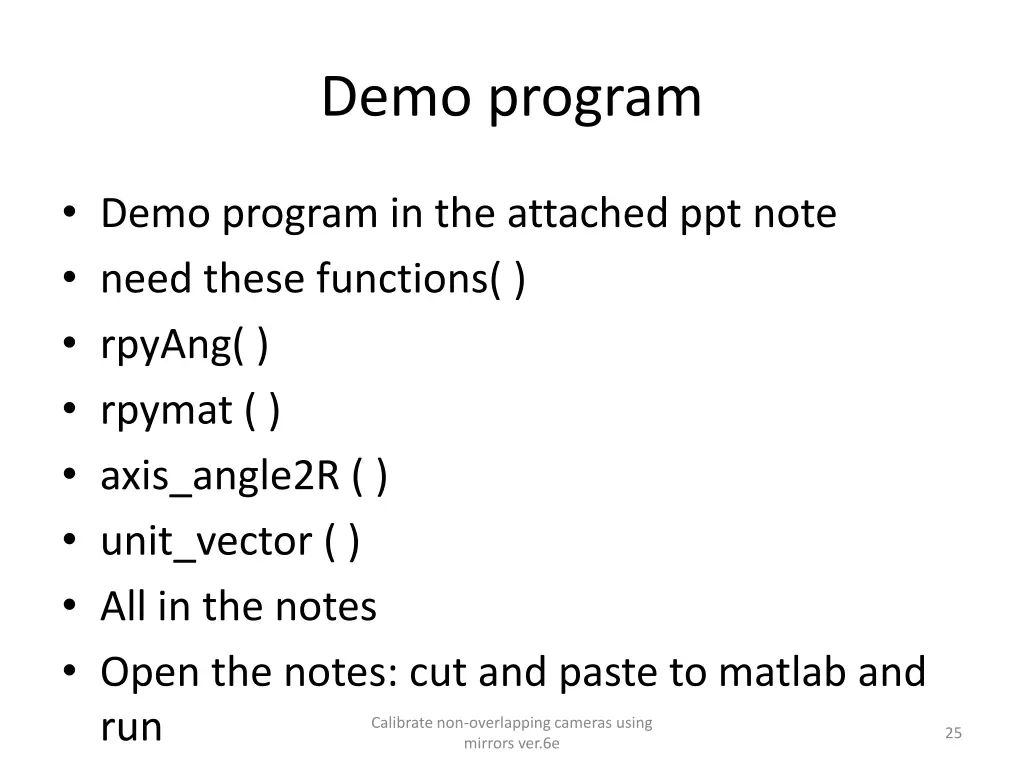 demo program