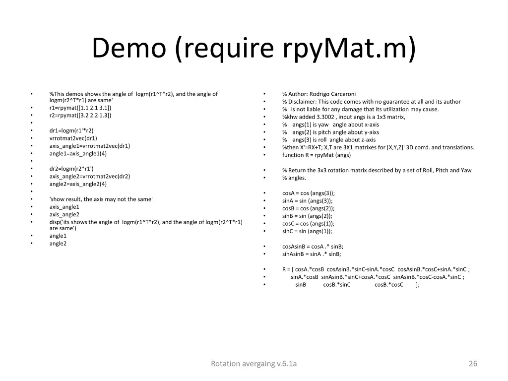 demo require rpymat m