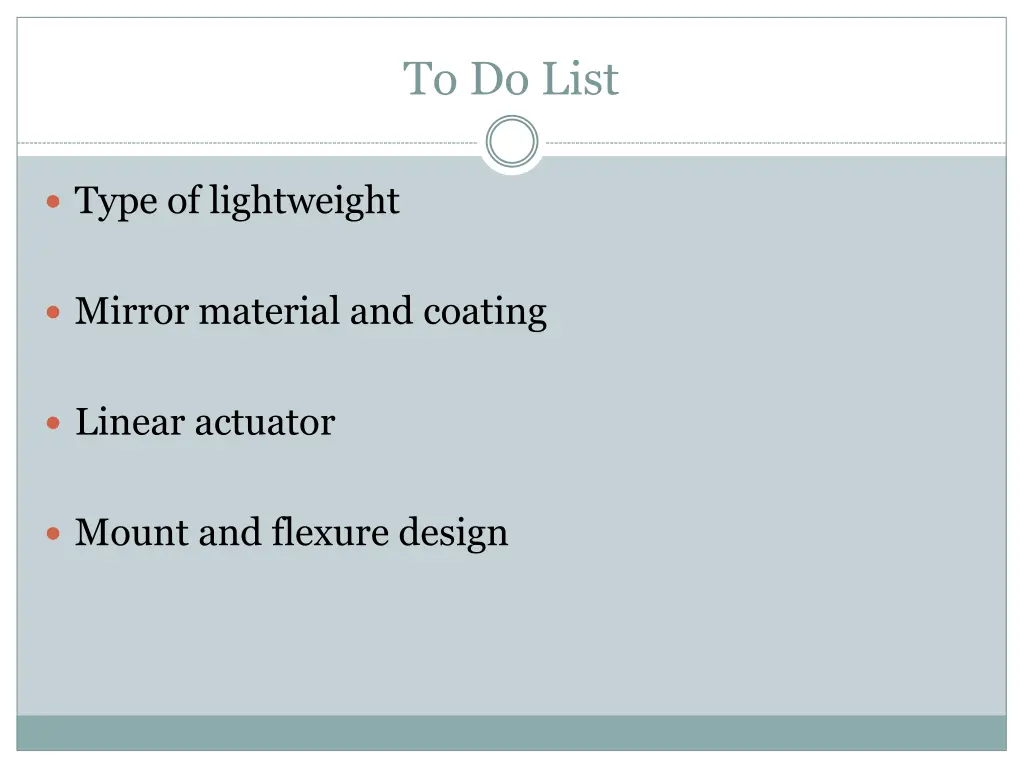 to do list