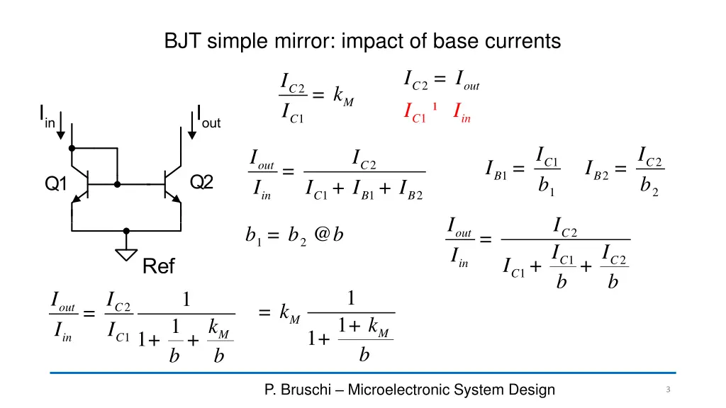 bjt simple mirror impact of base currents