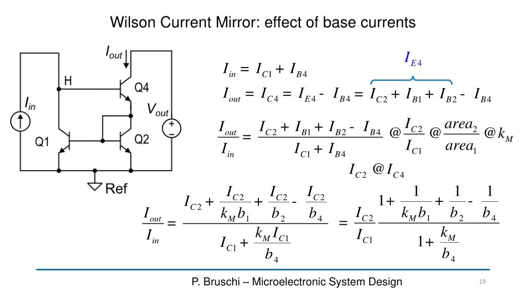 wilson current mirror effect of base currents