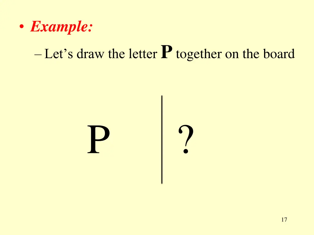 example let s draw the letter p together