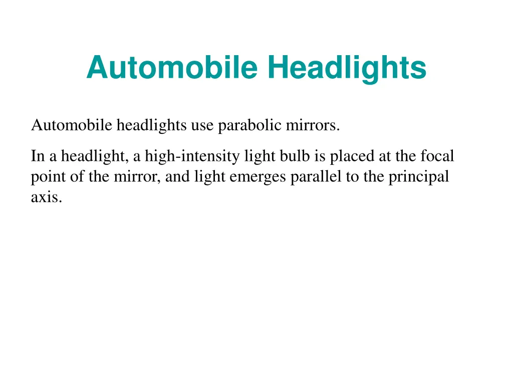 automobile headlights