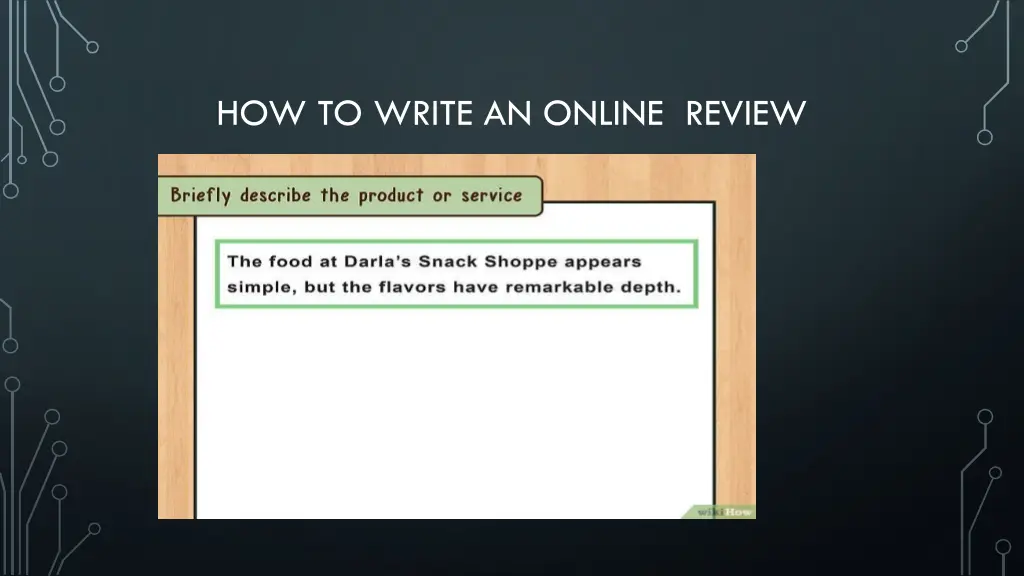 how to write an online review