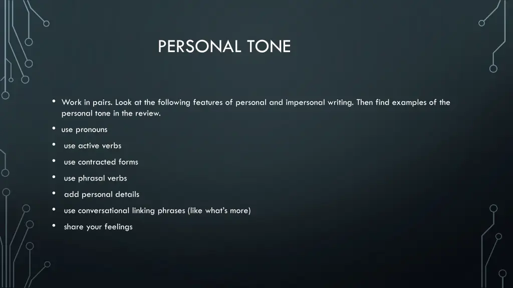 personal tone