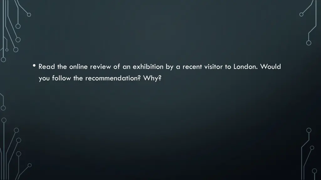 read the online review of an exhibition