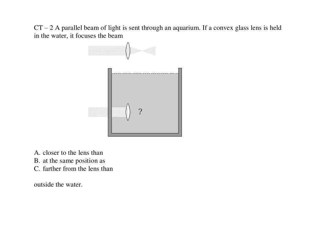 ct 2 a parallel beam of light is sent through