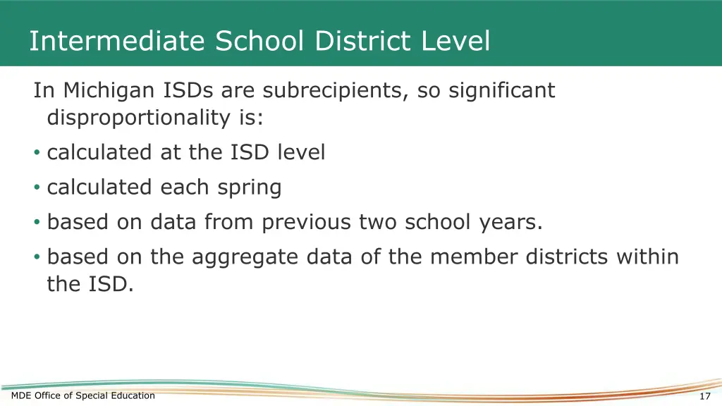 intermediate school district level