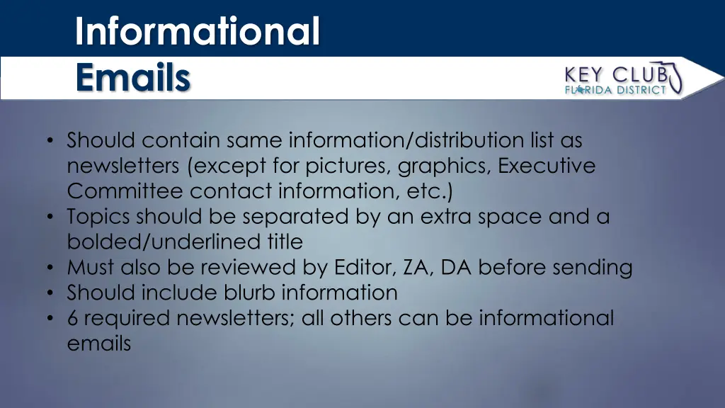 informational emails