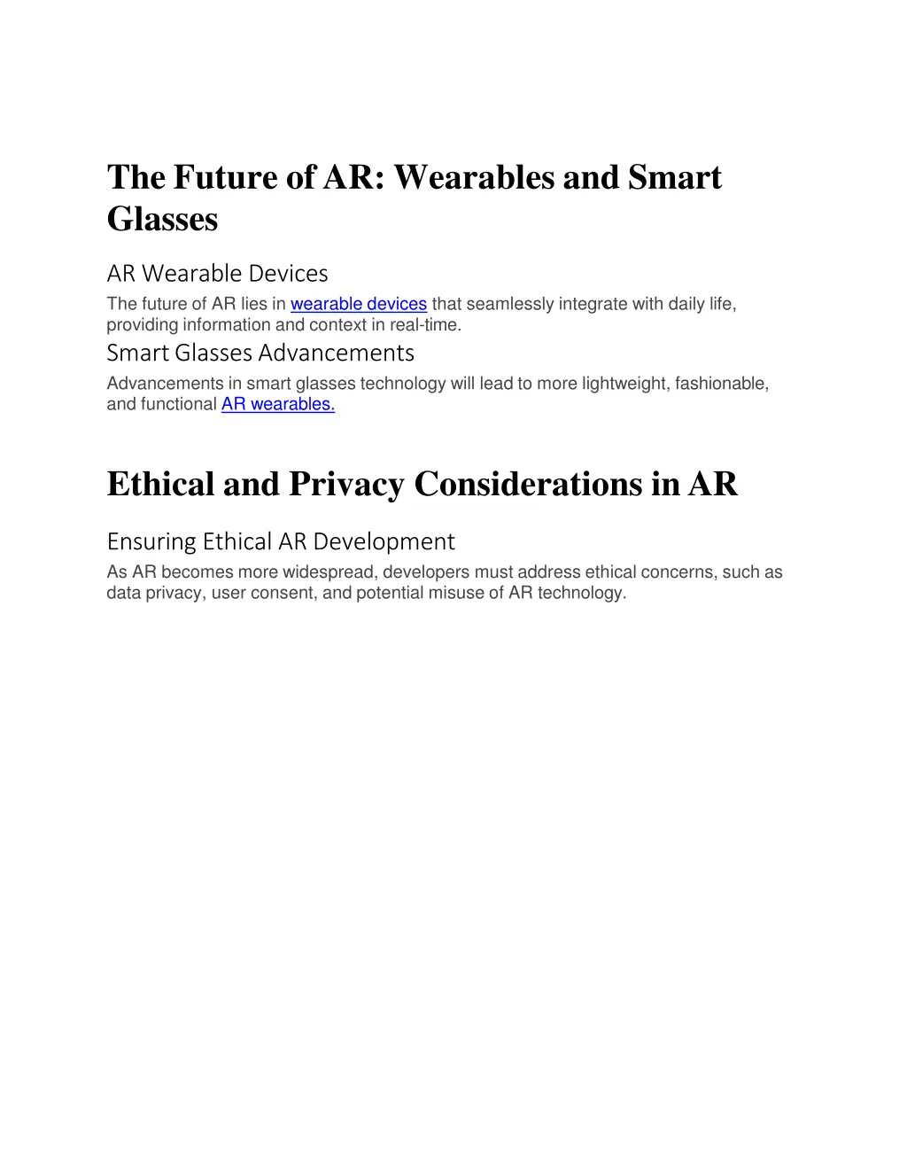 the future of ar wearables and smart glasses