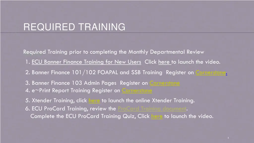 required training