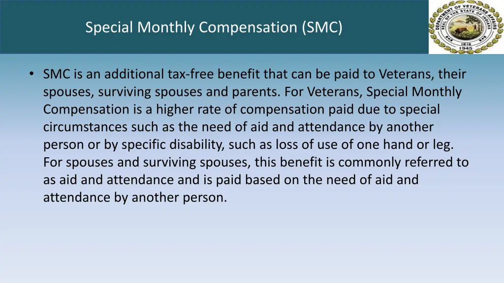 special monthly compensation smc 1