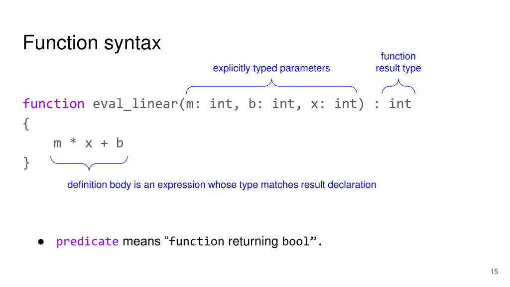 function syntax